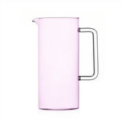 Ichendorf Milano Tube Pink Jug / Pitcher with Clear Handle, 40 oz.