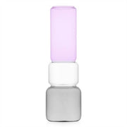 Ichendorf Milano Revolve Vase, 13.78", Pink/Clear/Smoke