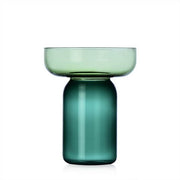 Ichendorf Milano Aura Cylinder Vase, Green Petrol, 9.8" by Lina Obregón