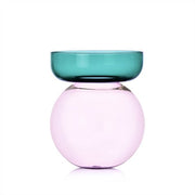 Ichendorf Milano Aura Spherical Vase, Petrol Pink, 9.8" by Lina Obregón