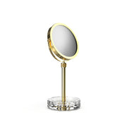 Kristall Cosmetic Mirror with Shelf, Gold 24 Carat/Glass by Decor Walther