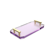 Kristall Glass/Gold Matte Tablett Accessory & Vanity Tray by Decor Walther