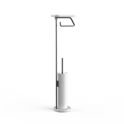DW Stone SBKA White Matte Toilet Brush Set with Shelf by Decor Walther