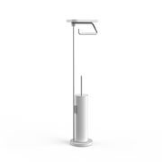 DW Stone SBKA White Matte Toilet Brush Set with Shelf by Decor Walther