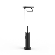 DW Stone SBKA Black Matte Toilet Brush Set with Shelf by Decor Walther