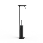 DW Stone SBKA Black Matte Toilet Brush Set with Shelf by Decor Walther