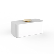 DW Stone UTBMD White Matte Multi-Purpose Box with Lid by Decor Walther