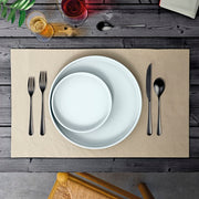 Neve Ice Black Gold Flatware by Mepra
