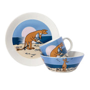 Moomin Sniff Blue Plate, 7.4-Inch by Arabia