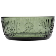 Moomin Bowl, Green Glass, 11.8 oz. by Arabia