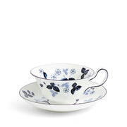 Wild Strawberry Inky Blue Teacup & Saucer by Wedgwood