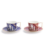 Renaissance Mix Accents Teacup & Saucer, Set of 2 by Wedgwood