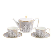 Renaissance Grey Accents Teapot, Teacup, & Saucer Set by Wedgwood