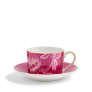 Wonderlust Pink Tonquin Teacup & Saucer, 7.1 oz., by Wedgwood