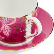 Wonderlust Pink Tonquin Teacup & Saucer, 7.1 oz., by Wedgwood