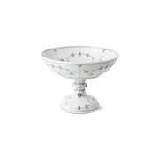 Green Fluted Plain Porcelain Bowl on High Foot by Royal Copenhagen