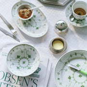 Green Fluted Plain Porcelain Plate by Royal Copenhagen