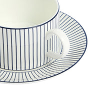 Gio Pinstripe White Teacup & Saucer, 7.4 oz. by Wedgwood