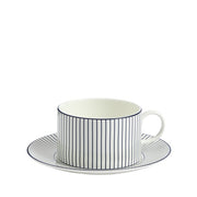 Gio Pinstripe White Teacup & Saucer, 7.4 oz. by Wedgwood