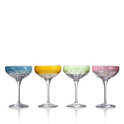 Mixology Color Coupe Glasses, Mixed Set of 4, 9oz. by Waterford