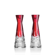 Lismore Red Round Candlesticks, Set of 2, 8" by Waterford