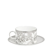 Silver Tonquin Teacup & Saucer, 5.9 oz. by Wedgwood