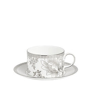 Silver Tonquin Teacup & Saucer, 5.9 oz. by Wedgwood