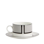Vera Wang Luxe Graphite Teacup & Saucer, Version 1, 7.9 oz. by Wedgwood