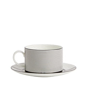 Vera Wang Luxe Graphite Teacup & Saucer, Version 2, 7.9 oz. by Wedgwood