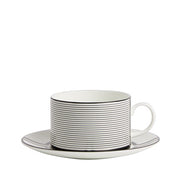 Vera Wang Luxe Graphite Teacup & Saucer, Version 2, 7.9 oz. by Wedgwood
