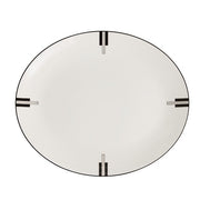 Vera Wang Luxe Graphite Oval Serving Platter, 13" by Wedgwood