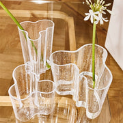 Alvar Aalto Collection Bubble Glass Aalto Vase, Clear, 4.7" by Iittala