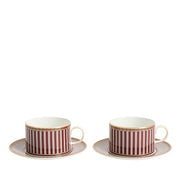 Splendour Red Teacup & Saucer, Set of 2, 5.9 oz. by Wedgwood
