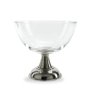 Tavola Glass and Pewter Pedestal Serving or Fruit Bowl by Arte Italica Salt & Pepper Arte Italica 