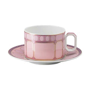 Signum Rose Porcelain Tea Cup & Saucer by Swarovski x Rosenthal Tea Cup Rosenthal 