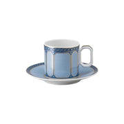 Signum Azure Porcelain Espresso Cup & Saucer, 3 oz. by Swarovski x Rosenthal Coffee & Tea Cups Rosenthal 