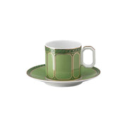 Signum Fern Porcelain Espresso Cup & Saucer, 3 oz. by Swarovski x Rosenthal Coffee & Tea Cups Rosenthal 