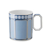 Signum Azure Blue Porcelain Mug with Lid, 13 oz. by Swarovski x Rosenthal Mug Rosenthal 