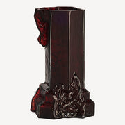 Rocky Baroque Vase Oxblood, 13.8" by Hanna Hansdotter for Kosta Boda