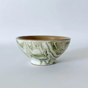 Swirled Green Moroccan Ceramic Bowl, 4" dia. La Vie Nomade 