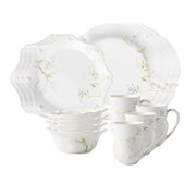 Juliska Berry and Thread Floral Sketch Jasmine 16 Piece Dinnerware Set