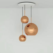 Tom Dixon Copper Trio LED Pendant System, Copper Finish Chandelier Lighting Tom Dixon 