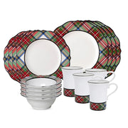 Juliska Stewart Tartan 16 Piece Dinnerware Set