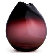 When Objects Work Rock Art Glass Vase by Kate Hume, 12.2" h. Vase When Objects Work Aubergine Purple 