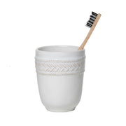 Juliska Le Panier Whitewash Ceramic Canister or Toothbrush Cup, 4.5"