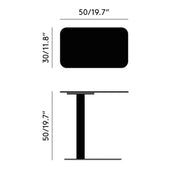 Tom Dixon Flash Rectangle Black Cantilever Sofa Arm Side Table, 11.8" x 19.7" x 19.7" h. Tom Dixon 