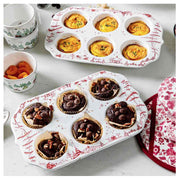 Juliska Country Estate Winter Frolic Ruby Muffin or Cupcake Dish