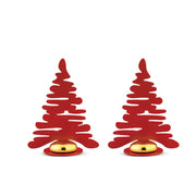 Alessi Bark Christmas Tree Steel Place Card Holders, Set of 2 Christmas Alessi Red 