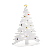Alessi Bark Tabletop Metal Christmas Tree with Ornaments, 27.6" Christmas Alessi White 