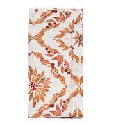 Kim Seybert Laurel White & Brown Linen Napkins, Set of 4, 21” Cloth Napkins Kim Seybert 